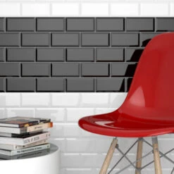 Wandtegel Metro Zwart 7,5x15 Cm 0,5 M² 7 Wandtegel Metro Zwart 7,5x15 Cm 0,5 M² -Prachtige Badkamerwinkel 123 8974