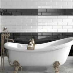 Wandtegel Metro XL Hoogglans Wit 15x45 Cm 1 M² -Prachtige Badkamerwinkel 123 8977