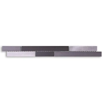 Wandtegelstrip Aluminium/Zwart 30x3 Cm 3 Wandtegelstrip Aluminium/Zwart 30x3 Cm
