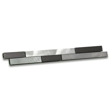 Wandtegelstrip Aluminium/Zwart 30x3 Cm 4 Wandtegelstrip Aluminium/Zwart 30x3 Cm - Afbeelding 2