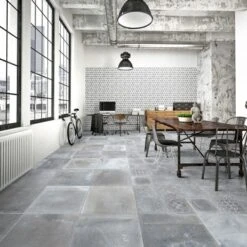 Vloertegel Dust Fumo 60,4x60,4 Cm 1,46 M² -Prachtige Badkamerwinkel 123 9080