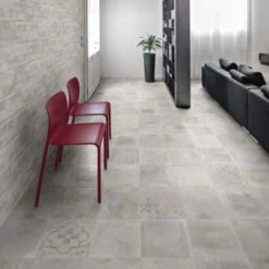 GAMMA Vloertegel Dust Bianco Decor 30x30 Cm 1m²/pak -Prachtige Badkamerwinkel 123 9354