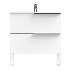 Tiger Badmeubelset Pocket 80 Cm Met 2 Lades Wit Incl. Looppoten -Prachtige Badkamerwinkel 123 938