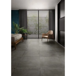 Vloertegel/wandtegel Bergen Antraciet 60x60 Cm 1,44m² -Prachtige Badkamerwinkel 123 9389