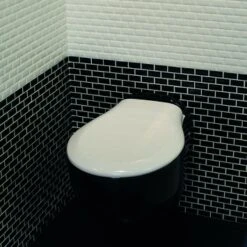 Mozaïektegel Mini Metro Zwart 32,2x29,8 Cm 4 Stuks -Prachtige Badkamerwinkel 123 9400