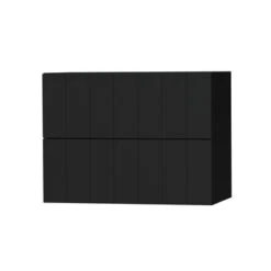 Tiger Maryport Badkamermeubelset 80 Cm Mat Zwart Met Licht Eiken Houten Wasblad, Keramische Opzetkom En Matzwarte Grepen -Prachtige Badkamerwinkel 123 958